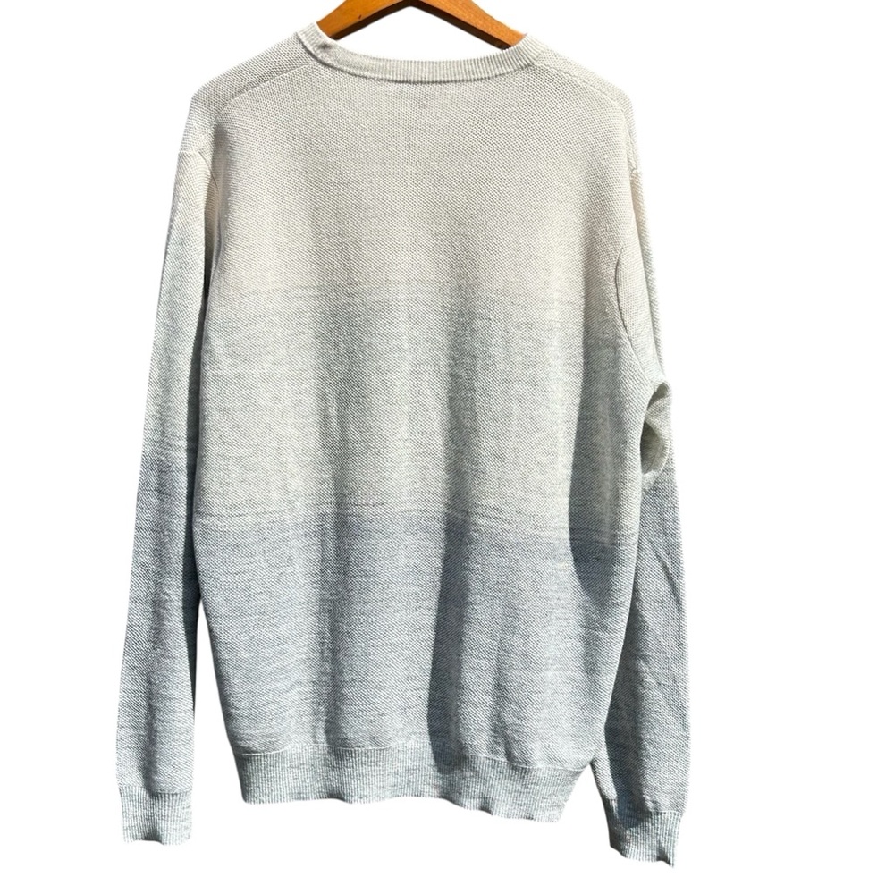 PETER MILLAR Men XXL Crown Crafted Camden Wool Cashmere Linen Gray Cream Sweater - Picture 3 of 11